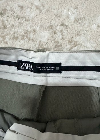 Gri Midi Kumaş Kadın Pantolon - Görsel 3