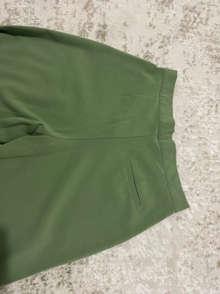 Yeşil Midi Kadın Kumaş Pantolon - Görsel 4