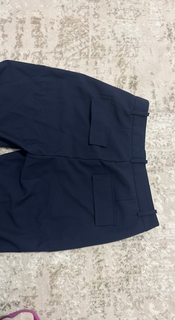 Lacivert Kadın Kumaş Pantolon - Görsel 4