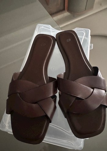 Kahverengi Kadın Topuklu Terlik - Görsel 3