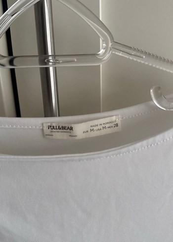 Beyaz Kolsuz Drapeli Halter Yaka Bluz - Görsel 2