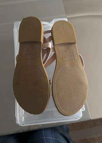 Bej Kadın Dolgu Topuklu Sandalet - Görsel 2