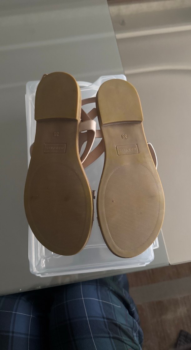 Bej Kadın Dolgu Topuklu Sandalet - Görsel 2