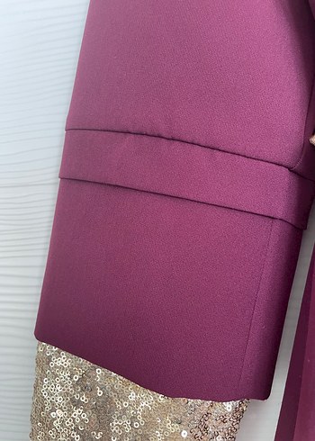 Zincir Detaylı Bordo tulum - Görsel 9