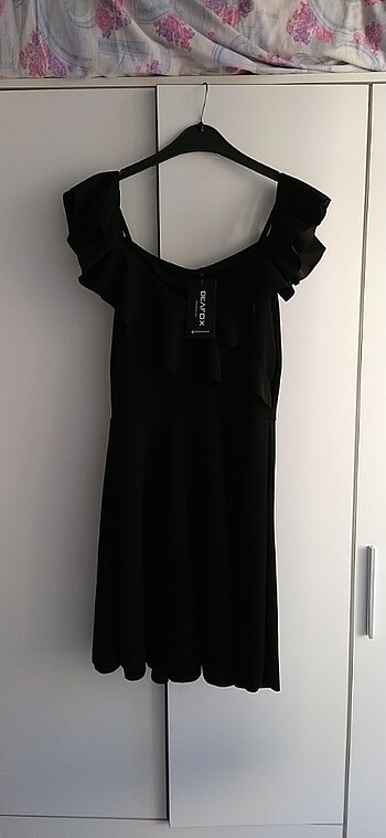 Kadın midi/mini siyah elbise 