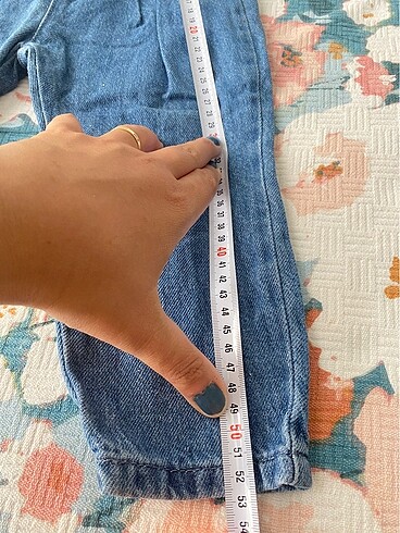 24-36 Ay Beden lacivert Renk Mom kot pantalon