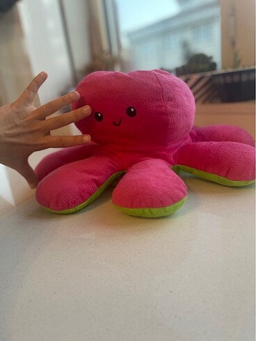 Beden Renk Mood Değiştiren Ahtapot Yastık Çift Yüzlü Ahtapot Peluş 20 Cm -