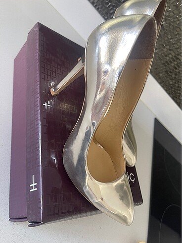 38 Beden altın Renk Gold stiletto
