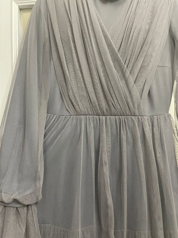 Kadın Gri Tesettür Elbise - Görsel 2