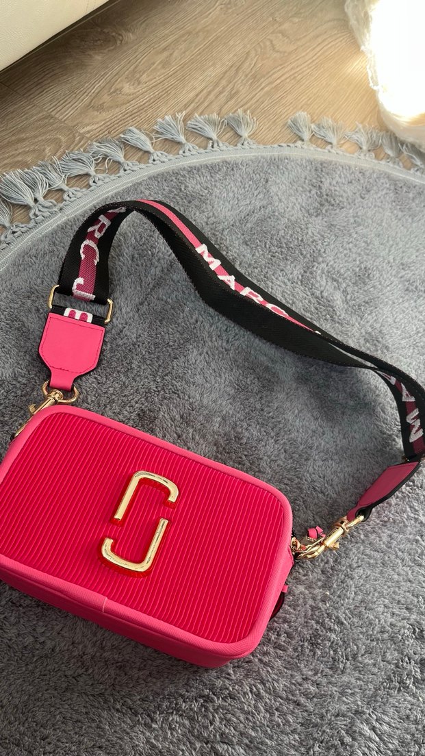 Pembe Kadın Kanvas Omuz Çantası - Görsel 3