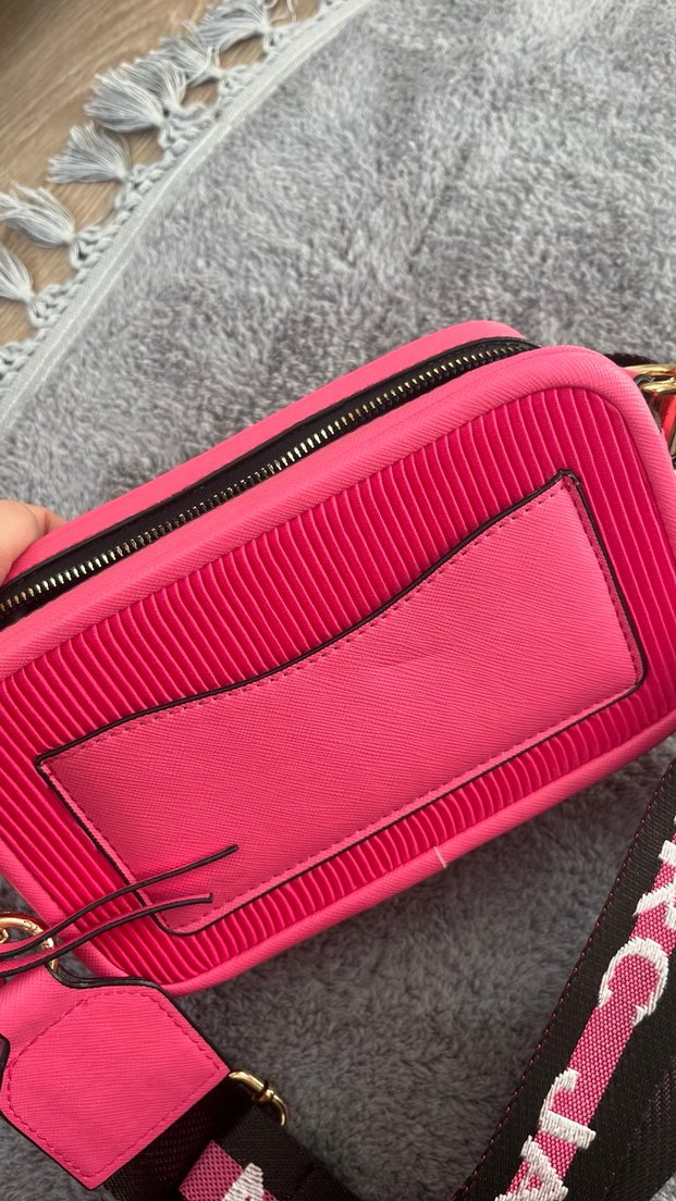 Pembe Kadın Kanvas Omuz Çantası - Görsel 5