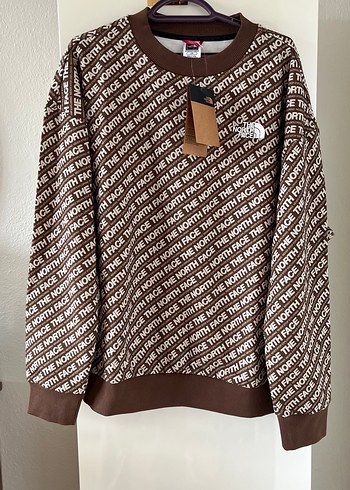 The North Face Kahverengi Baskılı Sweatshirt - Görsel 2