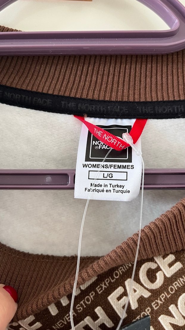 The North Face Kahverengi Baskılı Sweatshirt - Görsel 4