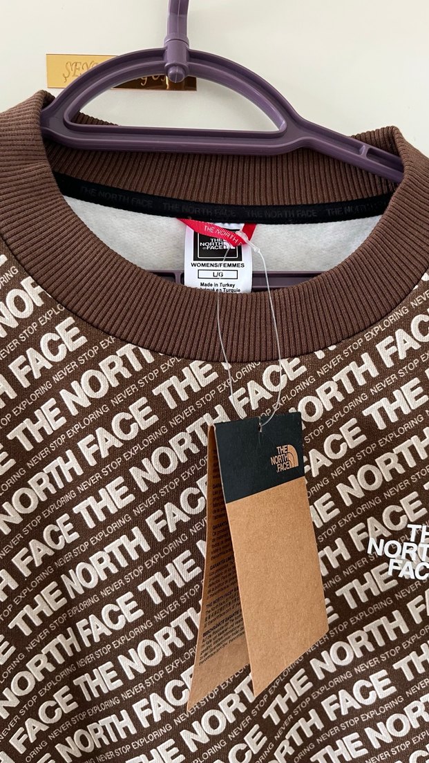 The North Face Kahverengi Baskılı Sweatshirt - Görsel 3