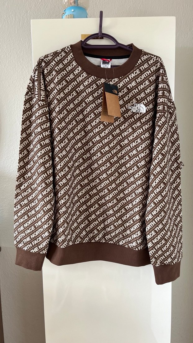The North Face Kahverengi Baskılı Sweatshirt - Görsel 2