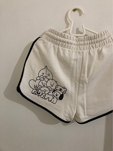 m Beden beyaz Renk BTS BT21 KADIN ŞORT