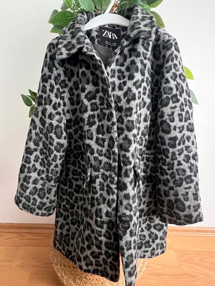 Zara Leopar Desenli Peluş Kaban — görsel 2/3