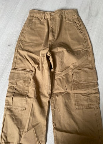 Bej Rahat Kesim Keten Kadın Pantolon - Görsel 2