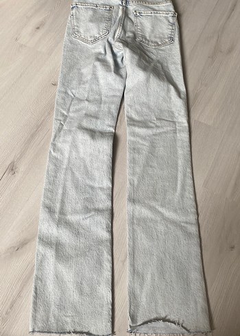 Gri Midi Denim Kadın Jean - Görsel 4