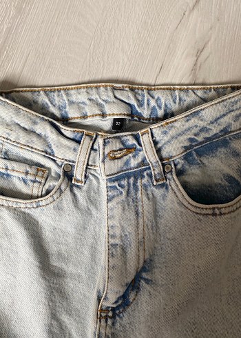 Gri Midi Denim Kadın Jean - Görsel 3