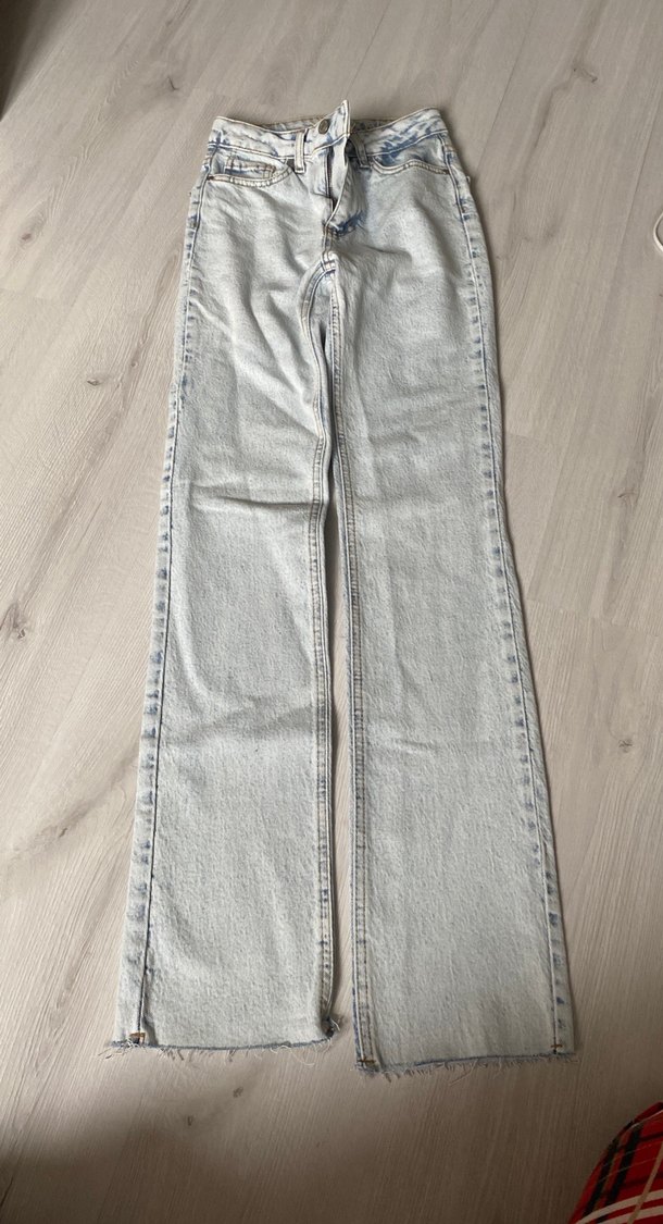 Gri Midi Denim Kadın Jean - Görsel 2