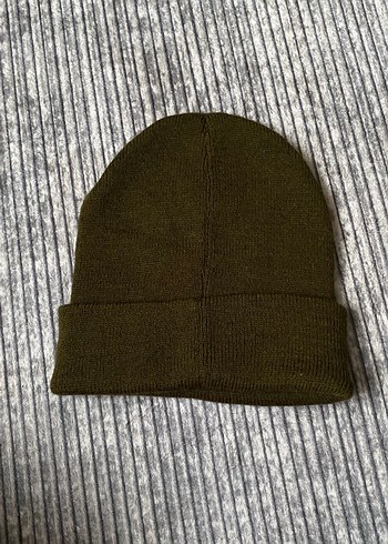 Kadın Örgü Kahverengi Yün Bere - Görsel 2