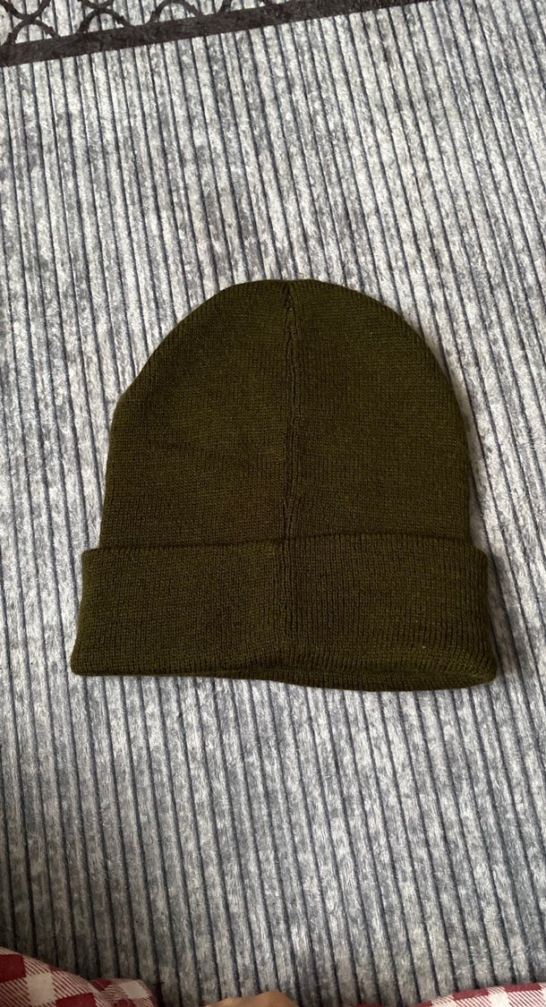 Kadın Örgü Kahverengi Yün Bere - Görsel 2