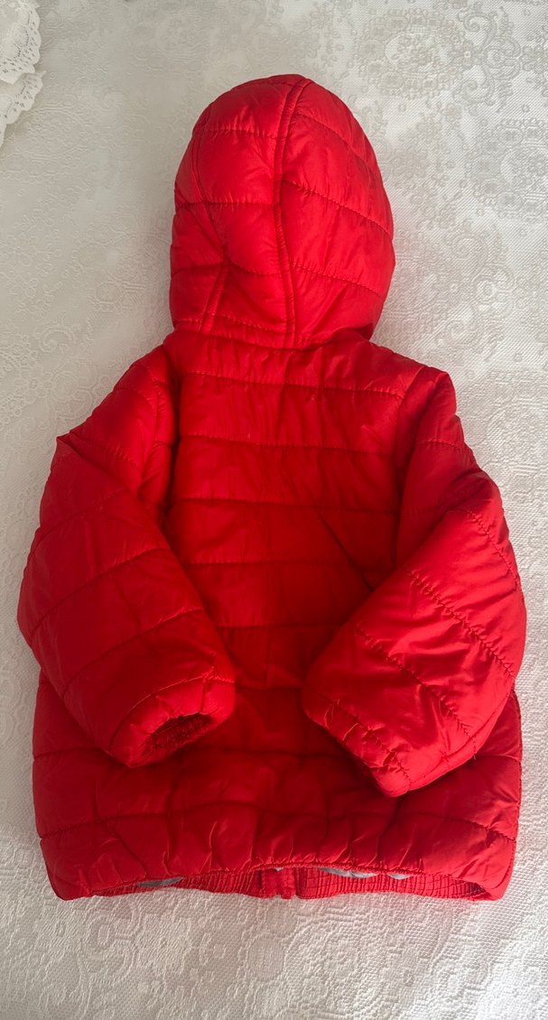 Erkek Çocuk Kırmızı Kapüşonlu Fermuarlı Ceket - Görsel 2