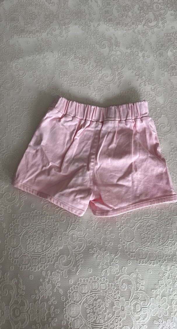 Dantelli Pembe Kız Çocuk Şort - Görsel 2