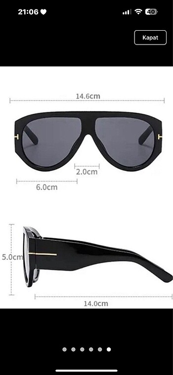  Beden siyah Renk Tom Ford Bronson Siyah