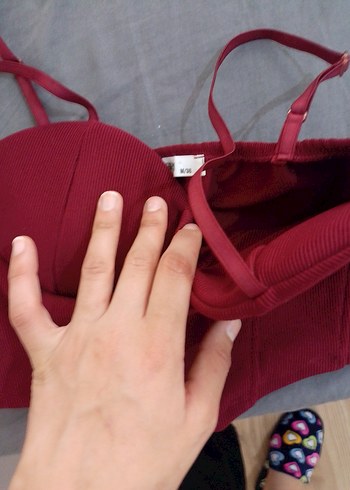 m Beden büstiyer bordo kırmızı