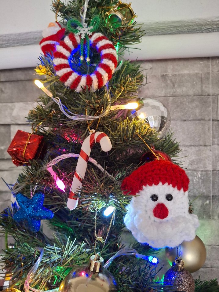 Renkli  Örgü Yılbaşı Ağacı Süsü - Görsel 3