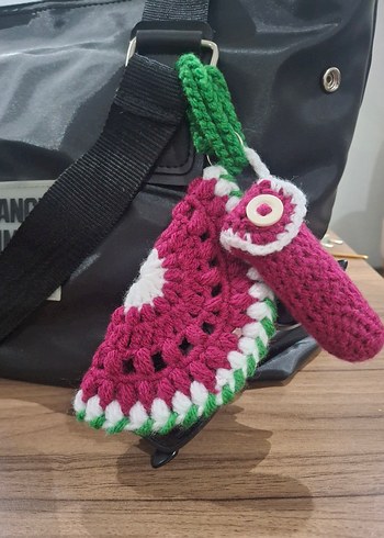 Bohem Tarzı Örgü Gözlük Kılıfı ve Ruj kılıfı - Görsel 3