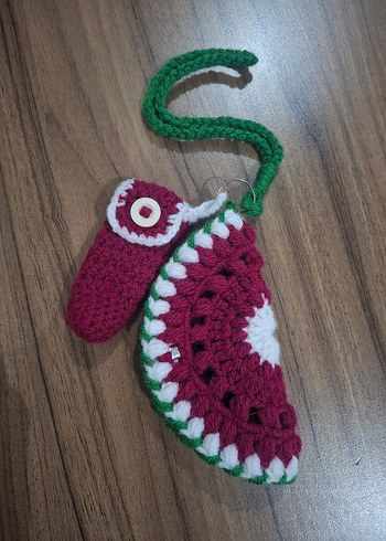 Bohem Tarzı Örgü Gözlük Kılıfı ve Ruj kılıfı - Görsel 2