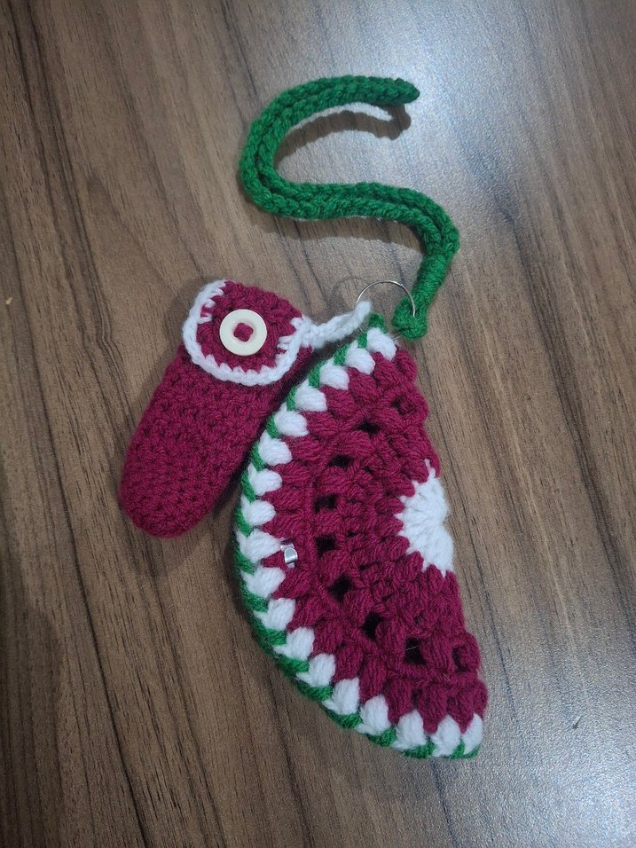 Bohem Tarzı Örgü Gözlük Kılıfı ve Ruj kılıfı - Görsel 2