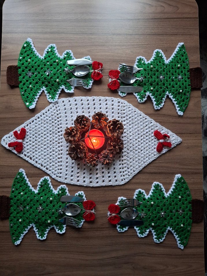 Örgü Masa Süsleri - Görsel 2