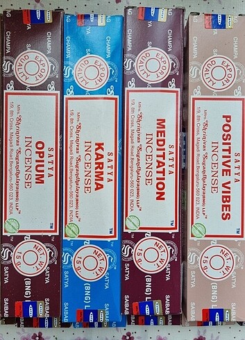 Satya Hint Doğal Çubuk Tütsüsü