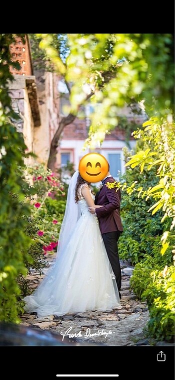 38 Beden beyaz Renk Gelinlik
