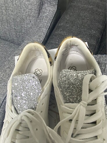 38 Beden beyaz Renk Taşlı beyaz sneaker