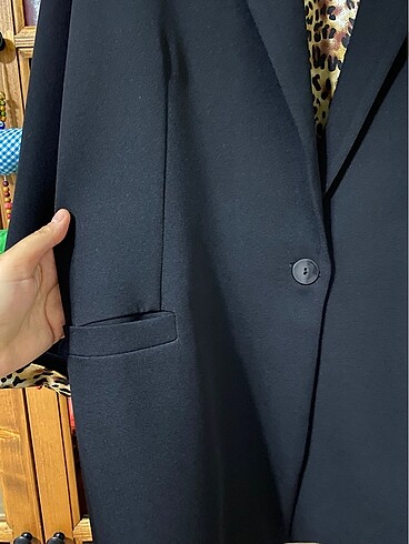 50 Beden Leopar astarlı blazer ceket