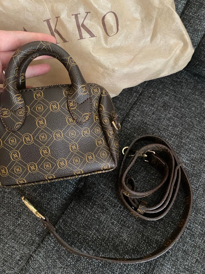 Kahverengi Baskılı Vakko Kadın Çanta - Görsel 3