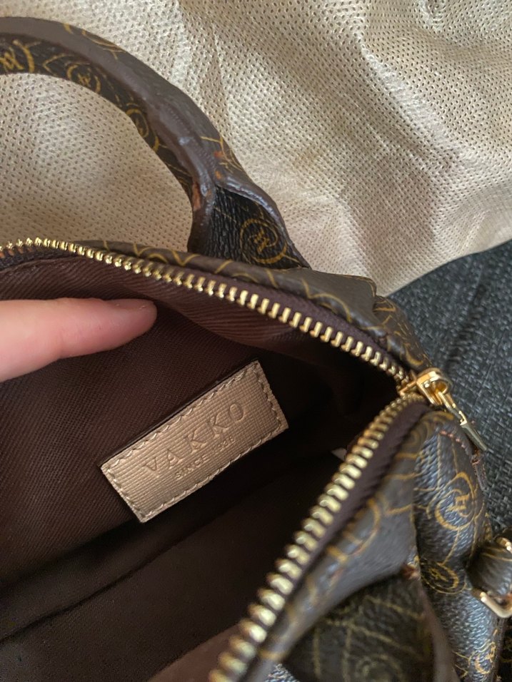 Kahverengi Baskılı Vakko Kadın Çanta - Görsel 2