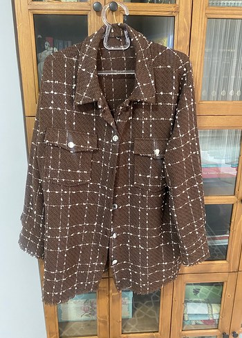 Kahverengi tüvit dokuma gömlek - Görsel 3