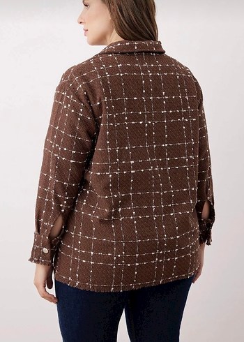 Kahverengi tüvit dokuma gömlek - Görsel 2