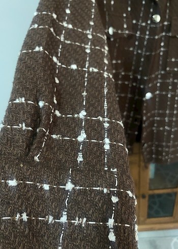 Kahverengi tüvit dokuma gömlek - Görsel 4