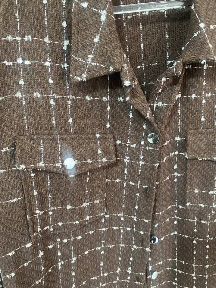 Kahverengi tüvit dokuma gömlek - Görsel 5