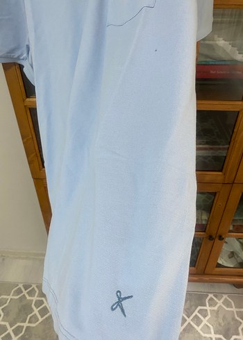 Kiğılı Mavi Pamuklu Düğmeli Erkek Polo Tişört - Görsel 4