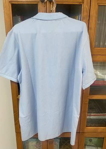 Kiğılı Mavi Pamuklu Düğmeli Erkek Polo Tişört - Görsel 5