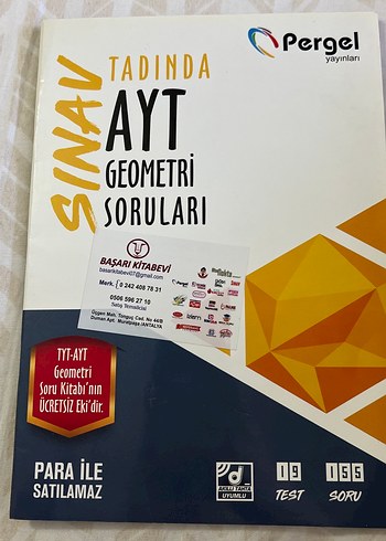 Pergel Yayınları AYT Geometri Soru Kitabı