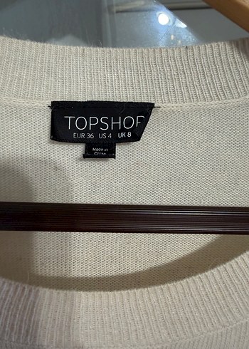 Beyaz Oversize Örme Kadın Kazak - Görsel 2